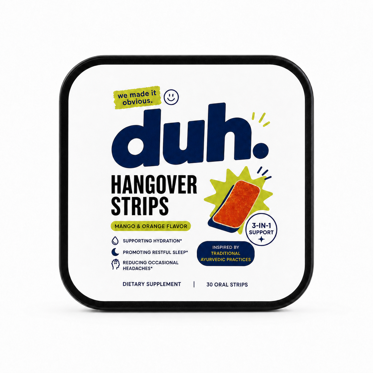 duh. hangover strips